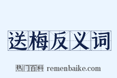 送梅反义词是什么意思的图片